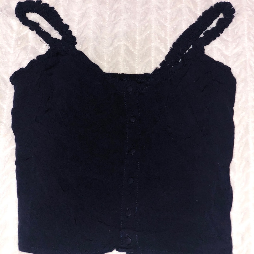 Navy crop top